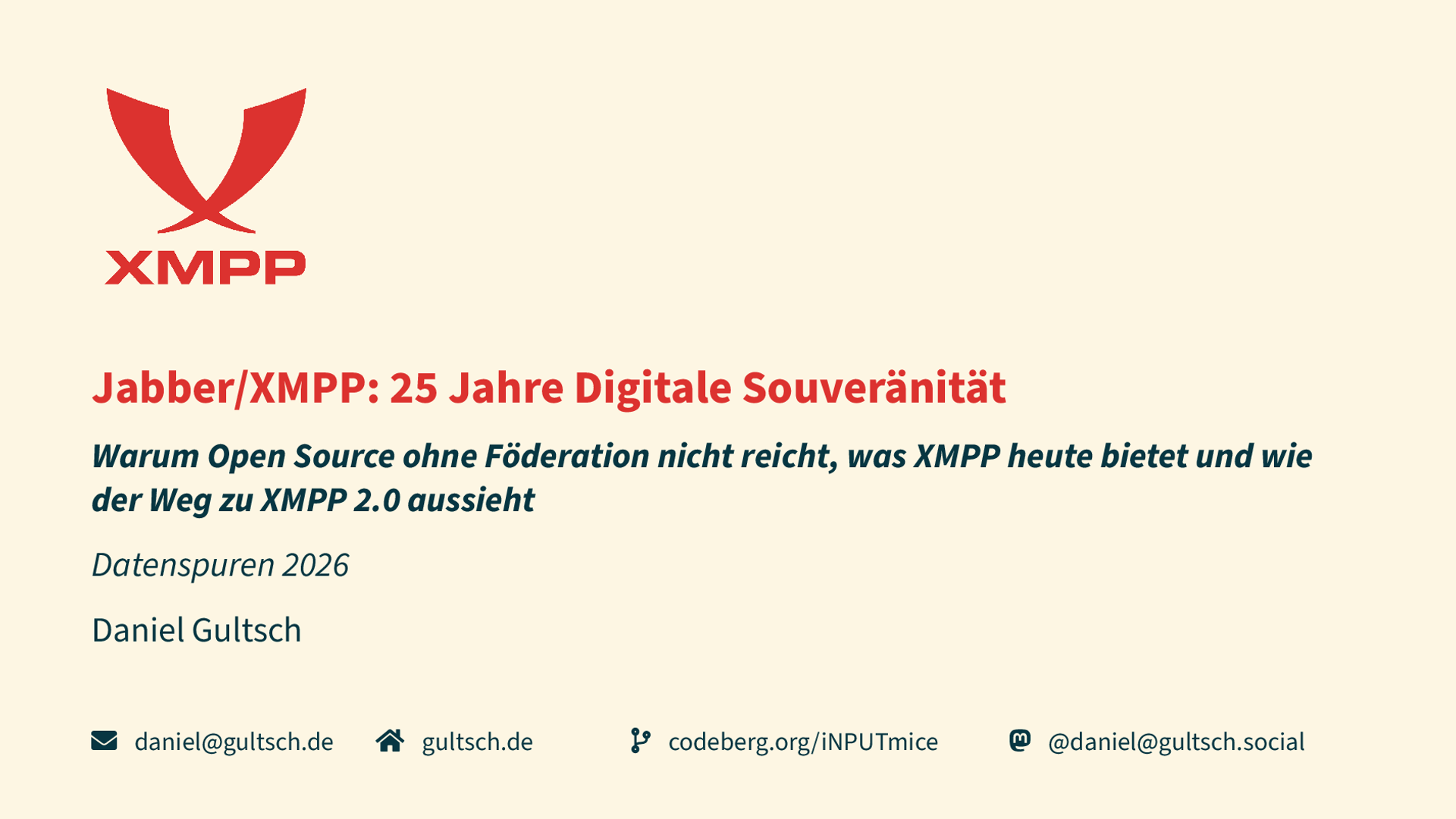 Jabber/XMPP: 25 Jahre Digitale Souveränität